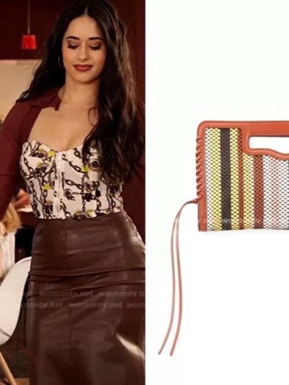 Rebecca Minkoff Multicolor Woven Clutch Boho-Chic 13 1/4" x 8 3/4" - Picture 11 of 11